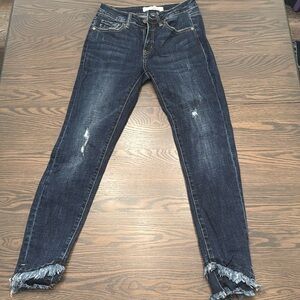 KanCan Dark Wash Jeans
Fringe Bottoms 
3/25
Like New